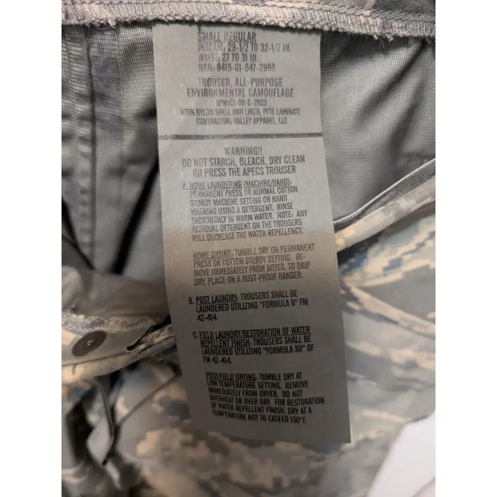 GORE-TEX Cargo Military Pants ACU Trousers UCP Digital Camo Size Small Regular